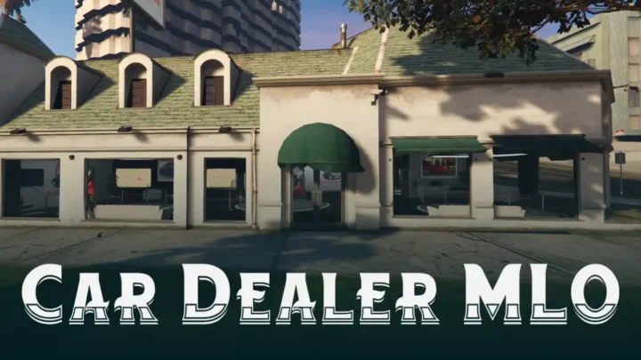 Modern Car Dealer interior with cars on display