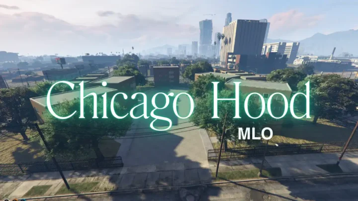 Chicago Hood MLO with apartment blocks and courtyard