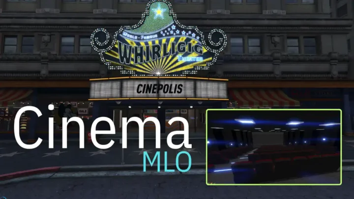 Cinema MLO FiveM interior with red seats and movie screen