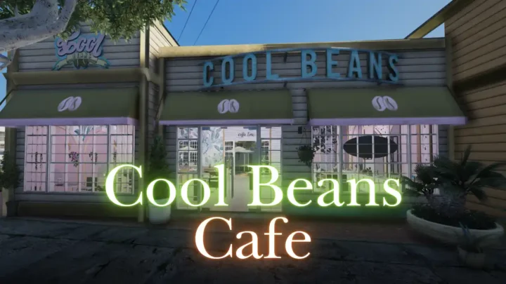 Cool Beans Cafe MLO modern coffee shop interior and patio in Vespucci Canals