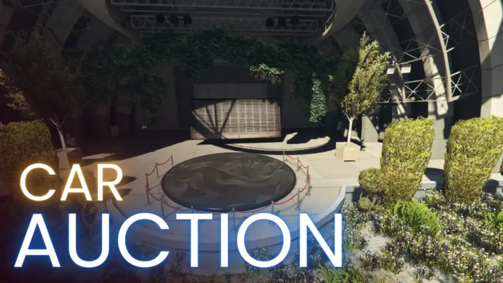 FiveM Car Auction MLO outdoor auction stage with seating