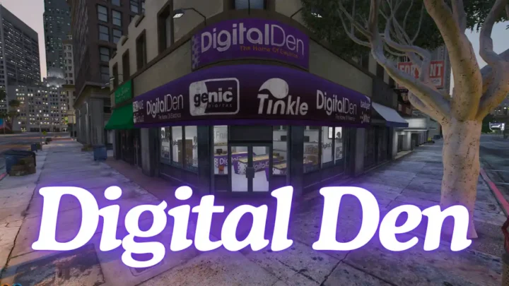 FiveM Digital Den MLO modern tech retail store in Textile City