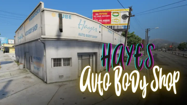 Hayes Auto Body Shop FiveM full mechanic garage with paint booth