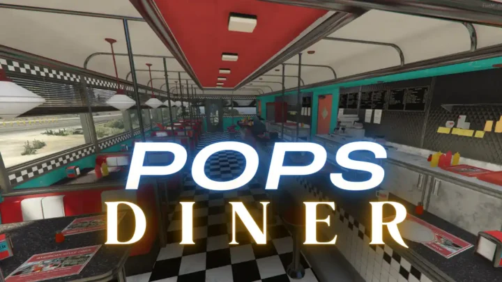 Pop's Diner MLO FiveM exterior and interior view
