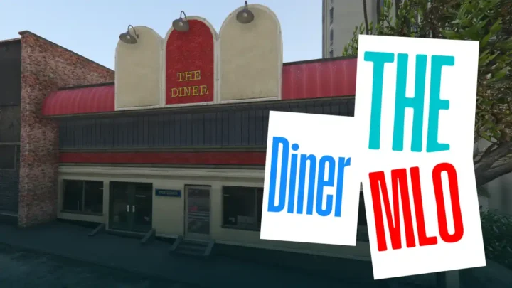 The Diner MLO FiveM retro-style interior and exterior