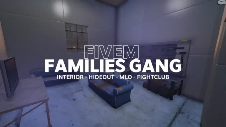 FiveM Families Gang MLO with fight pit, laundering gear, and gang hangout