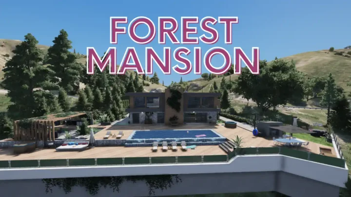 FiveM Forest Mansion MLO with luxury design and outdoor amenities