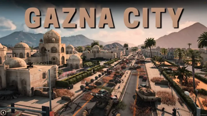 FiveM Gazna City MLO with ruined buildings and military vehicles
