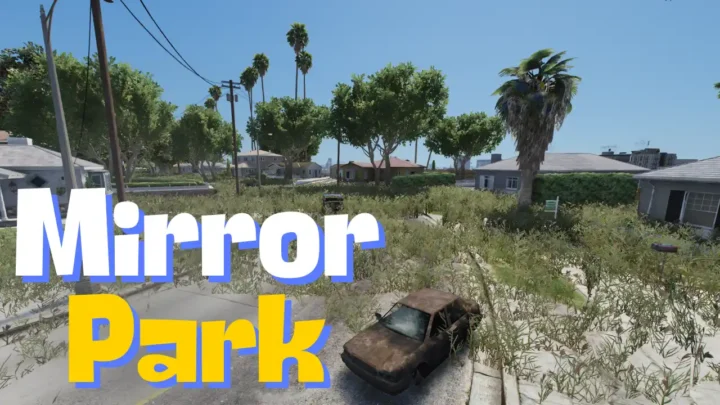 Mirror Park MLO FiveM with tall grass and abandoned cars