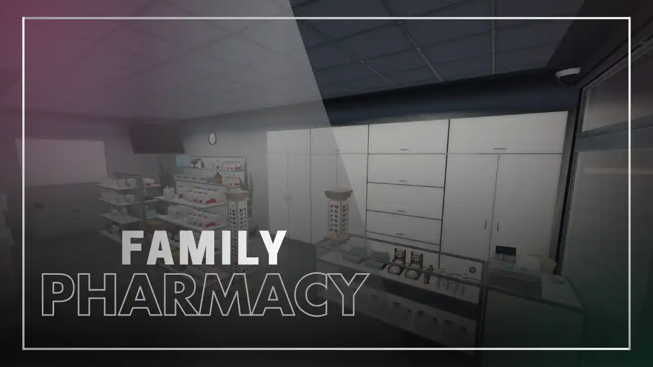 Family Pharmacy MLO main thumbnail showing interior preview for this FiveM MLO and FiveM Map location