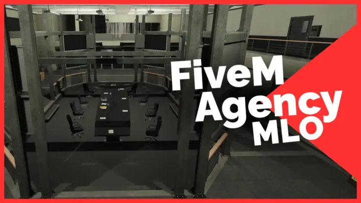 FiveM Agency MLO – main entrance view of modern HQ in Vespucci Canals FiveM Map