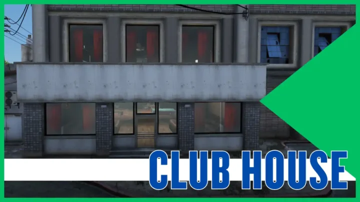FiveM Club House MLO – exterior front view of La Mesa clubhouse FiveM Map