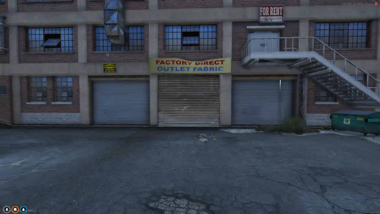 FiveM Luxury Mechanic MLO exterior warehouse FiveM MLO FiveM Map industrial brick building