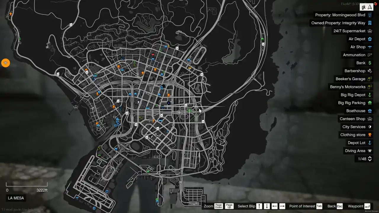 FiveM Luxury Mechanic MLO map view FiveM MLO FiveM Map La Mesa location