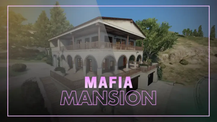 FiveM Mafia Mansion MLO main preview mansion exterior in Vinewood Hills | FiveM MLO FiveM Map cartel estate mafia house