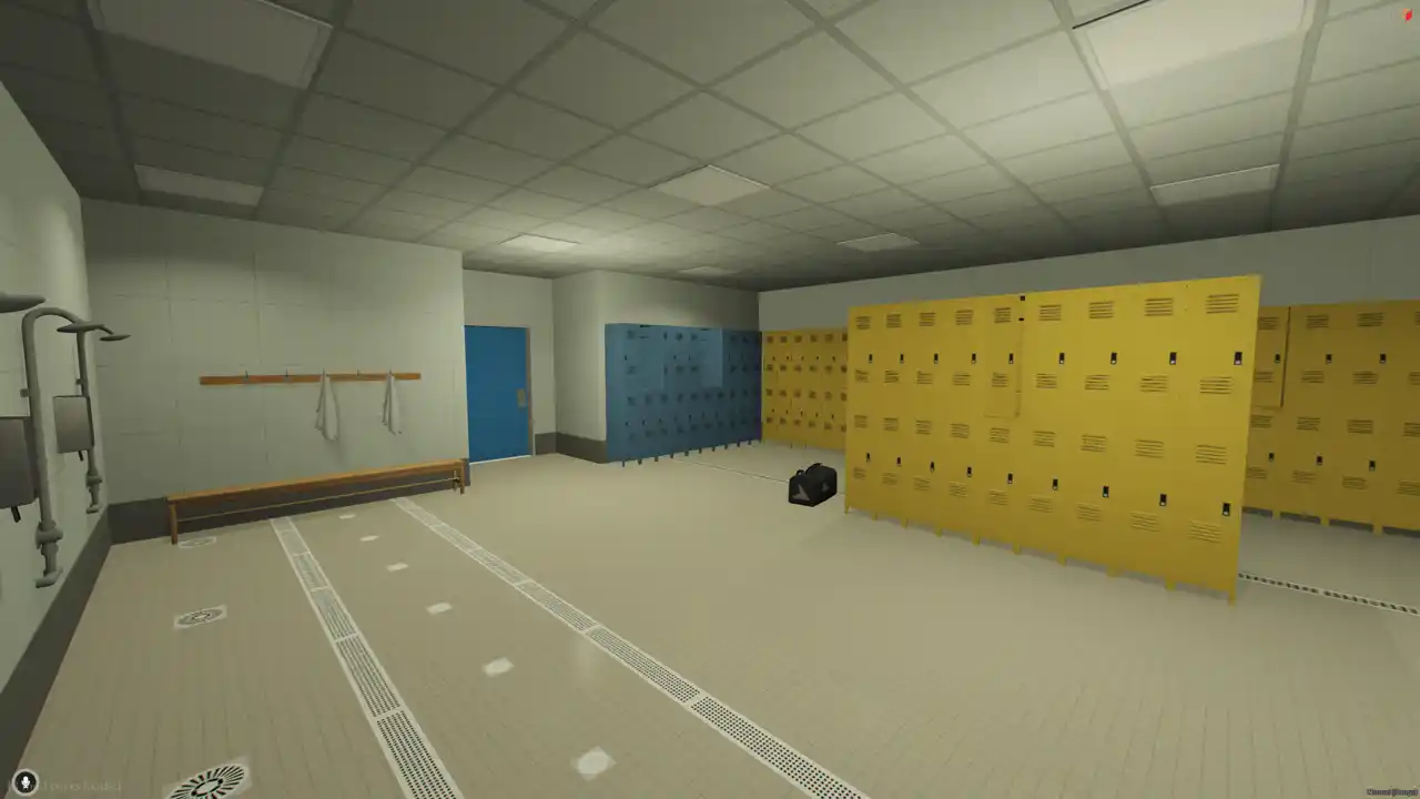 LA Fitness Gym MLO yellow locker room with showers and benches | FiveM MLO FiveM Map gym facilities