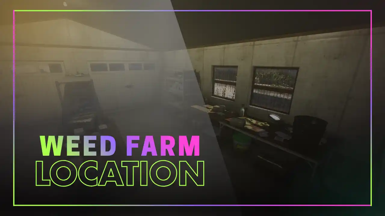 Weed Farm Location MLO FiveM MLO hidden drug workshop interior setup shown on a detailed FiveM Map.